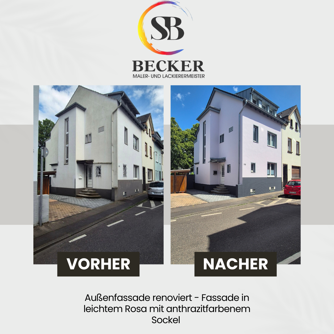 Fassadenrenovierung - Vorher/Nachher